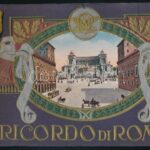 cca 1900 Ricordo di Roma, színes képekkel városképes album