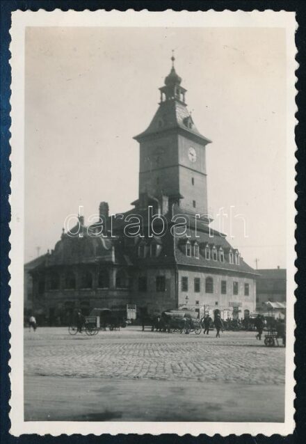cca 1940 Brassó, városháza, fotó, 8,5×6 cm