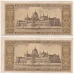 1946. 100.000.000P (2x) sorszámkövetők 'P 287 043208 - 043209' T:III apró szakadás, folt Adamo P27 - Image 2
