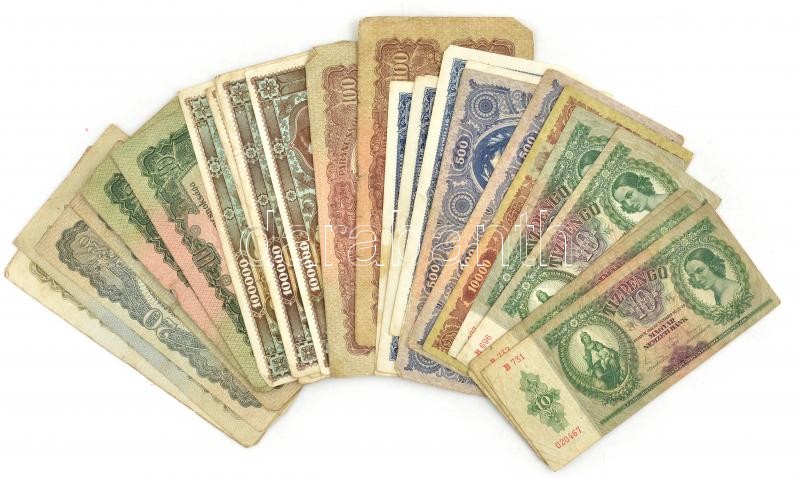 1944-1946. 30db-os vegyes pengő bankjegy tétel T:III,III-