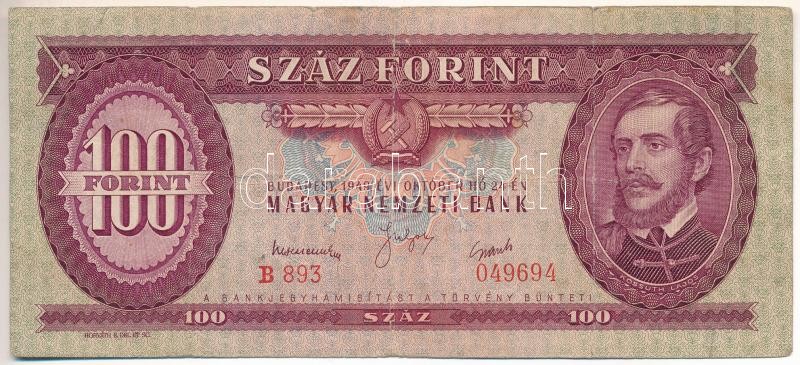 1949. 100Ft 'B 893 049694' T:III Adamo F28
