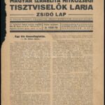 1941 A Magyar Izraelita Hitközség Tisztviselők Lapja, zsidó lap III. évfolyamának 6. száma, szakadással, 4p
