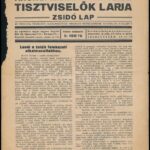 1941 A Magyar Izraelita Hitközség Tisztviselők Lapja, zsidó lap III. évfolyamának 7. száma, szakadással, 4p