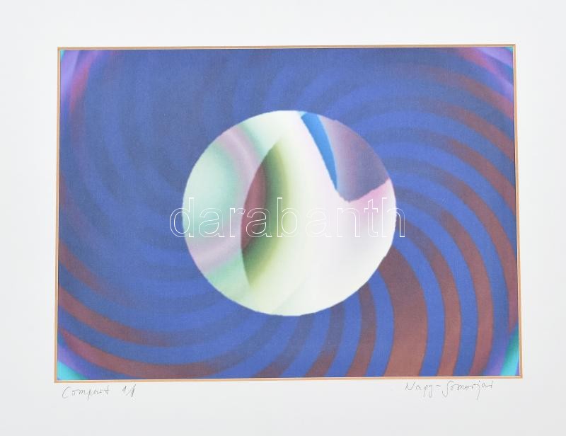 Nagy-Somorjai jelzéssel: Gömbforma. Computer grafika, papír, számozott: 1/1. Paszpartuban. 20x28 cm