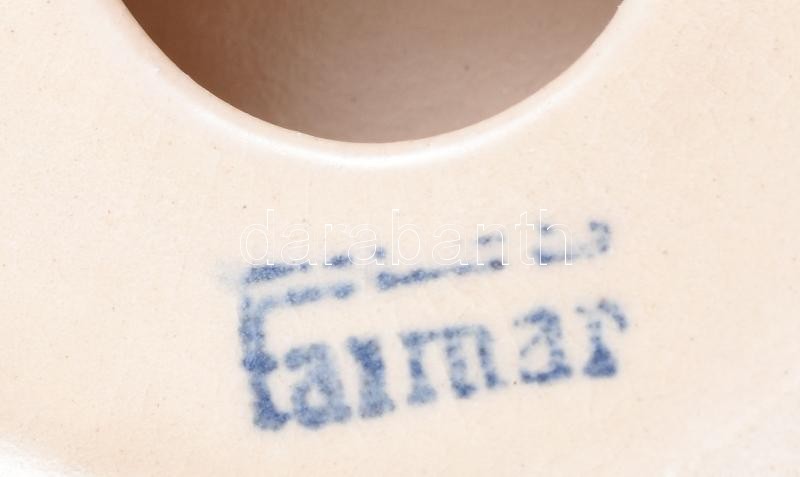 Faimar román porcelán pingvin figura. Jelzett, mázrepedésekkel, m: 17 cm - Image 2