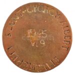1945. 'Szent-Györgyi Albert Emlékérem 1945 VI. 9.' kétoldalas bronz emlékérem (65mm) T:2 patina - Image 2