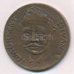 Fritz Mihály (1947-) DN 'Tömörkény István' egyoldalas bronz emlékérem (53mm) T:1- kis patina