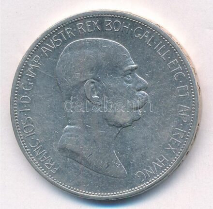 Ausztria 1908. 5K Ag 'Ferenc József - Jubileum' T:2- ph. Austria 1908. 5 Corona Ag 'Franz Joseph - Jubilee' C:VF edge error Krause KM#2809