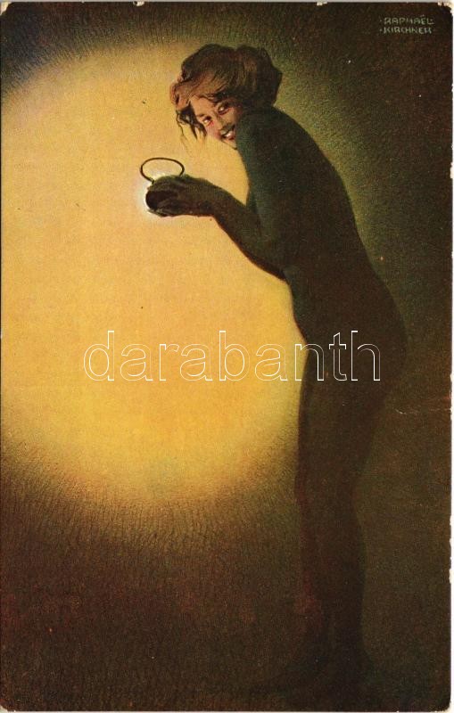 Maud, cambrioleuse. Marque L-E déposée Paris. Thrichromie artistique s: Raphael Kirchner
