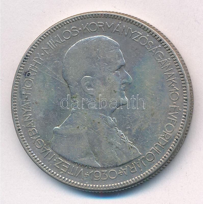 1930. 5P Ag 'Horthy jobbra' T:3 Adamo P8