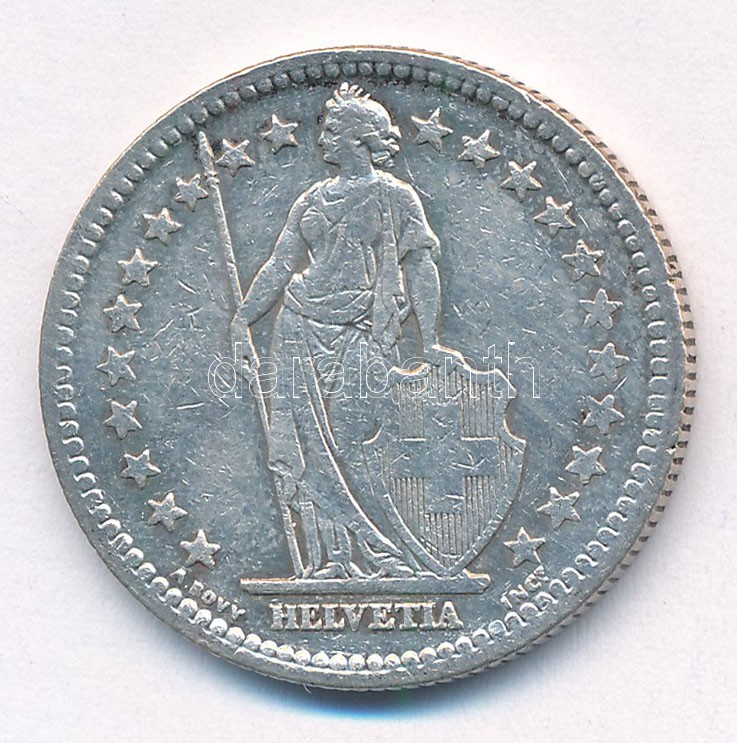 Svájc 1944B 2Fr Ag T:2- Switzerland 1944B 2 Francs Ag C:VF Krause KM#21 - Image 2