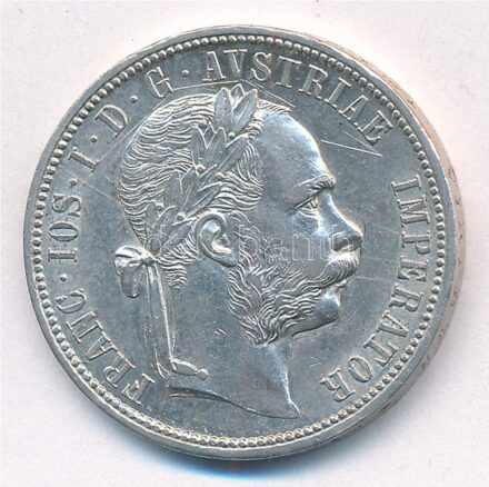Ausztria 1878. 1Fl Ag 'Ferenc József' T:1- karc Austria 1878. 1 Florin Ag 'Franz Joseph' C:AU scratched Krause KM#2222