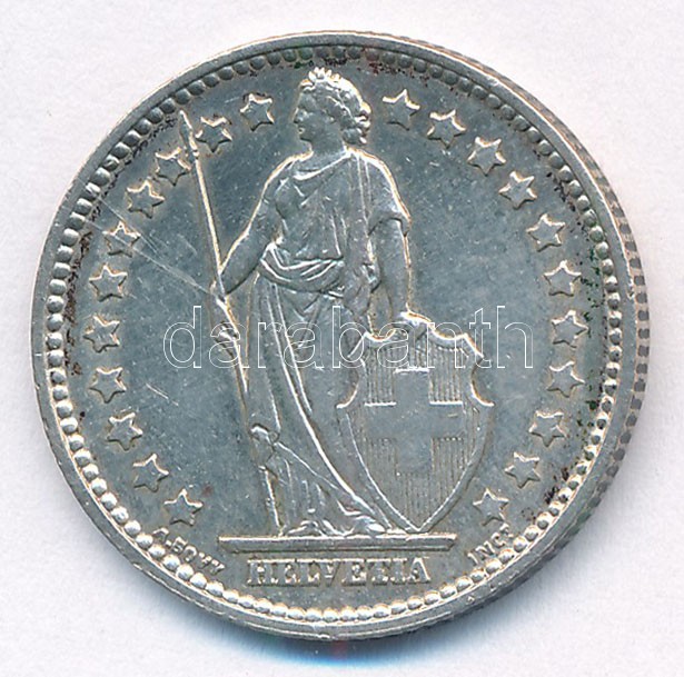 Svájc 1957B 1Fr Ag T:1- Switzerland 1957B 1 Franc Ag C:AU Krause KM#24 - Image 2