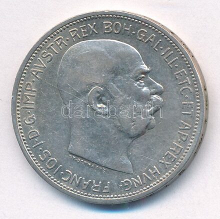 Ausztria 1912. 2K Ag 'Ferenc József' T:2- Austria 1912. 2 Corona Ag 'Franz Joseph' C:VF Krause KM#2821