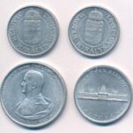 1941-1943. 2P Ag (2xklf) + 1943. 5P Al 'Horthy 75. születésnapjára' + 1945. 5P Al 'Parlament' T:1-,2