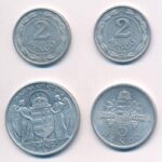 1941-1943. 2P Ag (2xklf) + 1943. 5P Al 'Horthy 75. születésnapjára' + 1945. 5P Al 'Parlament' T:1-,2 - Image 2