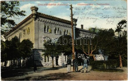 1916 Gyulafehérvár, Alba Iulia; Offizierspavillon / Tiszti pavilon. Schäser F. kiadása / K.u.K. military officers' pavilion (EK)