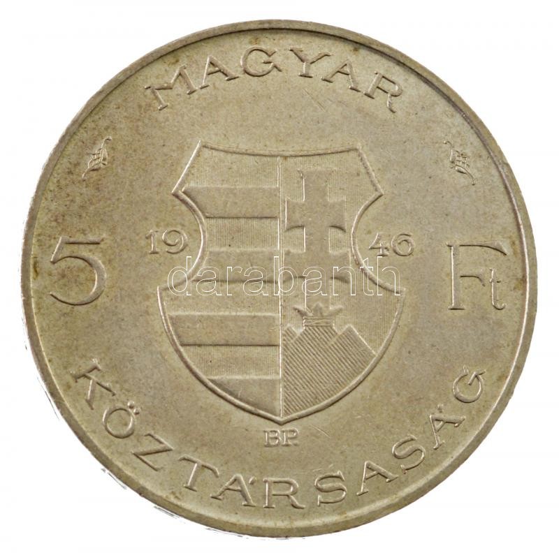 1946. 5Ft Ag 'vastag Kossuth' T:1- apró ph. Adamo F8