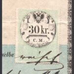1850 Temesvár, császári, királyi útlevél 30 kr C.M. okmánybélyeggel / passport - Image 3