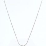 Ezüst (Ag) kígyó nyaklánc köves medállal, jelzett, bruttó: 20,2 g, h: 39,5 cm - Image 3