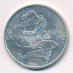 1989. 500Ft Ag 'XVI.Téli Olimpia-Albertville 1992' T:BU kis patina Adamo EM111