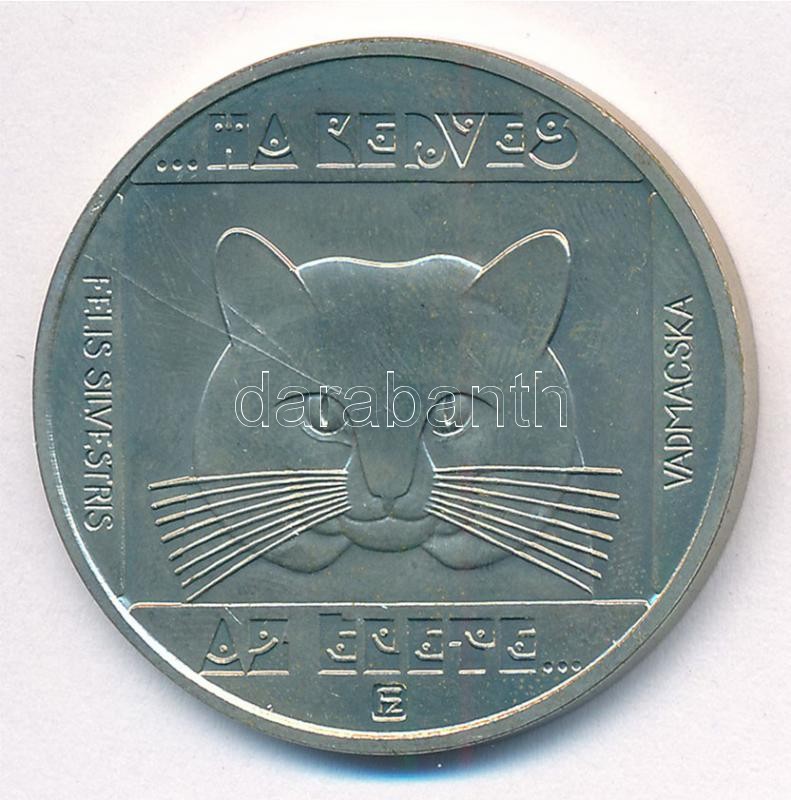 1985. 100Ft Cu-Ni-Zn 'Természetvédelem - Vadmacska' T:BU kis patina Adamo EM83