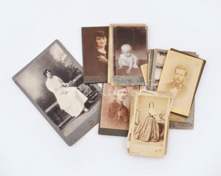 cca 1865-1900 Vegyes keményhátú fotó, 16 db, vegyes méretben