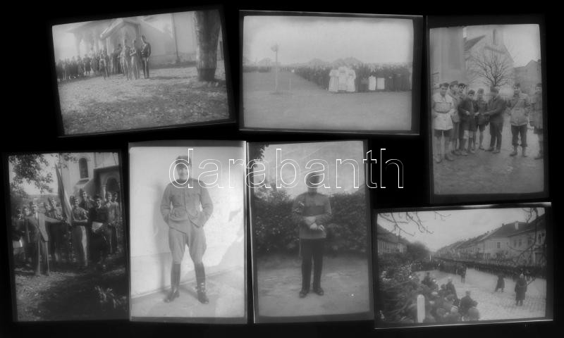 Vegyes fotónegatív tétel, síkfilm és kisfilm negatívok katonákról, ünnepségről, telefon, tv, stb. témákban - Image 2