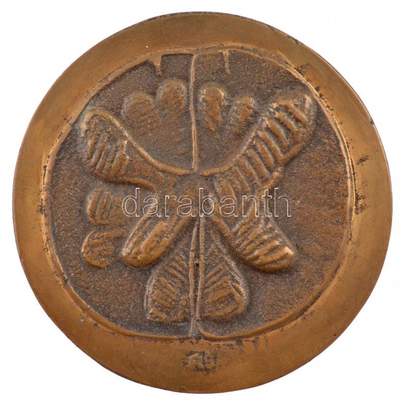 Rétfalvi Sándor (1941-2021) 'Dr. Szentágothai (János) professzor' kétoldalas bronz emlékplakett (94mm) T:1-,2