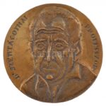 Rétfalvi Sándor (1941-2021) 'Dr. Szentágothai (János) professzor' kétoldalas bronz emlékplakett (94mm) T:1-,2 - Image 2