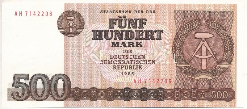 NDK 1985. 500M kiadatlan T:I-,II / GDR 1985. 500 Mark unissued C:AU,XF Krause 33