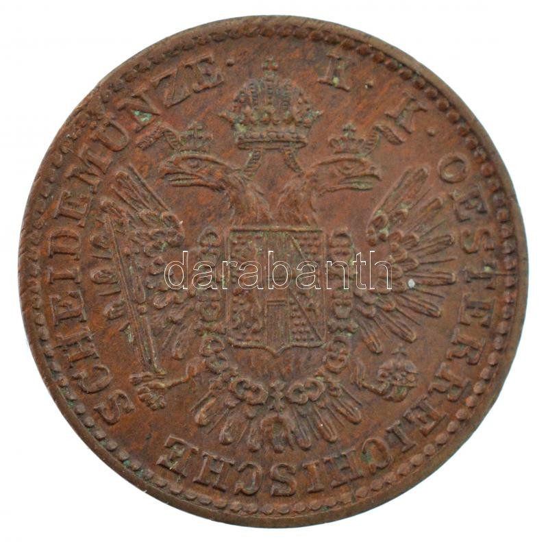 Ausztria 1851A 1/2kr Cu T:1- kis ph. Austria 1851A 1/2 Kreuzer Cu C:AU small edge error Krause KM#2181 - Image 2
