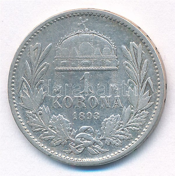 1893KB 1K Ag 'Ferenc József' T:3 Adamo K5 - Image 2