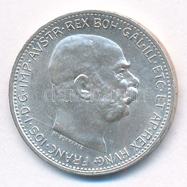 Ausztria 1913. 1K Ag 'Ferenc József' T:1- Austria 1913. Corona Ag 'Franz Joseph' C:AU Krause KM# 2820