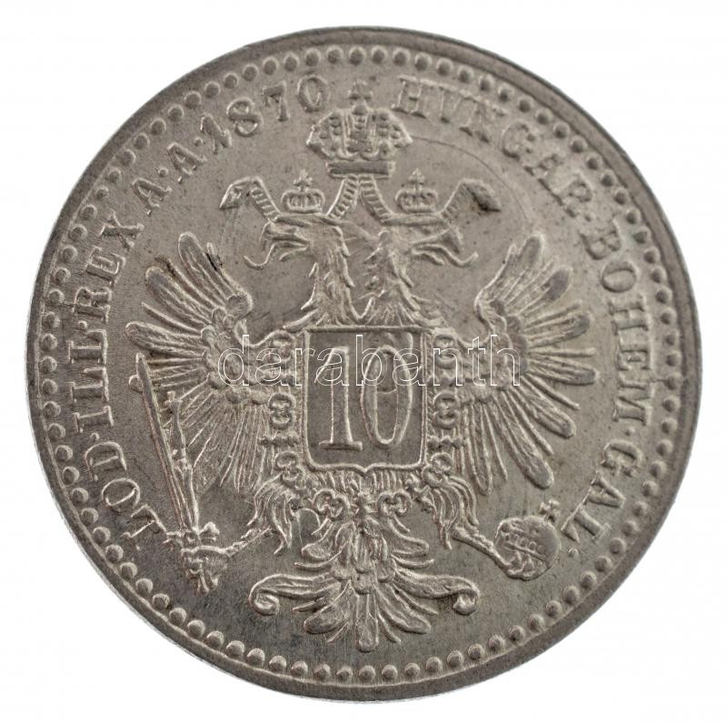 Ausztria 1870. 10kr Ag T:1- Austria 1870. 10 Kreuzer Ag C:AU Krasue KM#2206