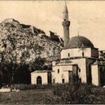 1917 Shkoder, Shkodra, Skadar, Skodra, Scutari, Skutari; Djami / mosque + 'K.u.K. Reservespital in Schkodra' (EK)