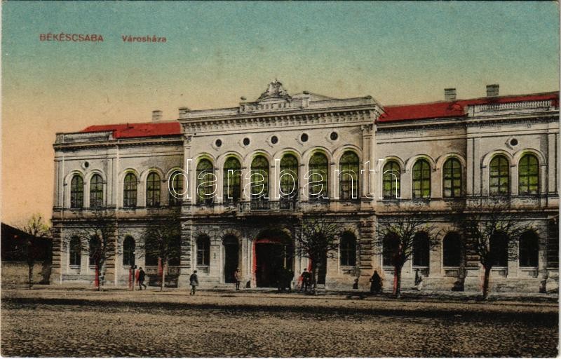 Békéscsaba, Városháza. Vasúti levelezőlapárusítás 5059.