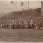 Budapest (?), liszt és rizs üzlet, villamossín. photo
