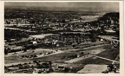 Budapest II. Látkép a budai hegyekről, még beépítetlen kerület