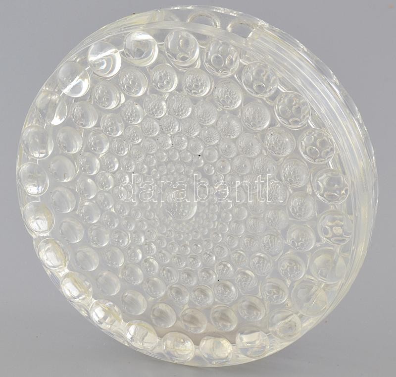 Német retró orchidea váza, jelzés nélkül, kopásnyomokkal, m: 14 cm