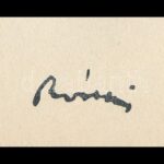Rippl-Rónai József (1861-1927): Olga. Cinkográfia, papír, jelzett a cinkográfián, a lap szélén apró lyukkal, 17,5x24,5 cm - Image 2