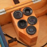 Zeiss mikroszkóp feltét 5 db klf lencsével, komplett készlet, fa dobozban. - Image 4