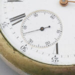 Patek Philippe zsebóra cca 1910. Jelzett szerkezettel, Szerkezet szám 108468. Szép számlappal, fém tokkal. Működő, jó állapotban. d: 54 mm / Patek Philippe metal pocket watch - Image 3