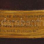 Jelzés nélkül: Petőfi büszt. Aranyozott fém, fa talapzaton, gravírozott fém táblával, m: 31 cm - Image 3