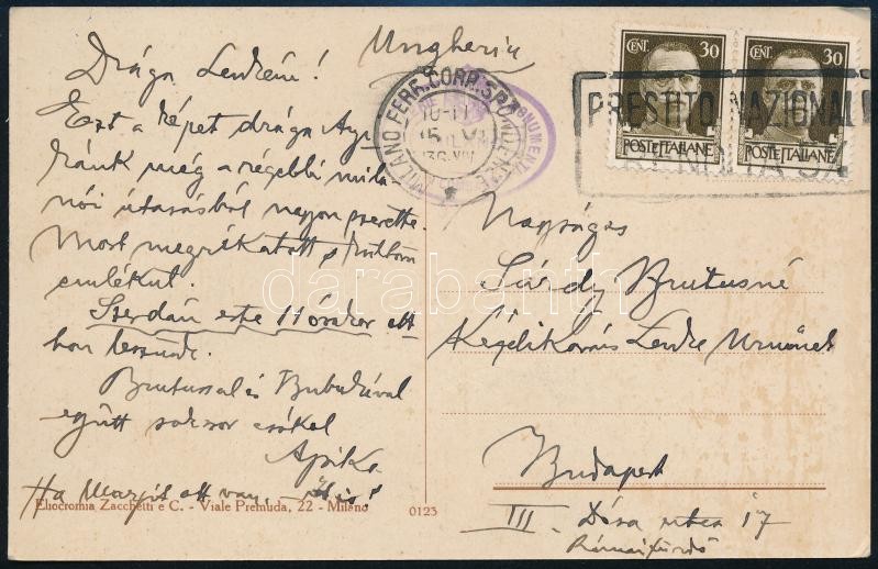 1936 Kézdi-Kovács László (1864-1942) festőművész, műkritikus autográf sorai lányához, Kézdi-Kovács Lenkéhez, vejéhez, Sárdy Brutus (1892-1970) festőművész, restaurátorhoz és unokájához, Sárdy Lóránt (1931-2014) későbbi