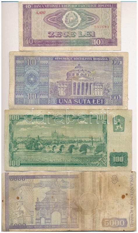 8db-os vegyes külföldi bankjegy tétel, közte Csehszlovákia, Románia, Szlovákia T:III,III- 8pcs of mixed foreign banknote lot, in it Czechoslovakia, Romania, Slovakia C:F,VG - Image 4