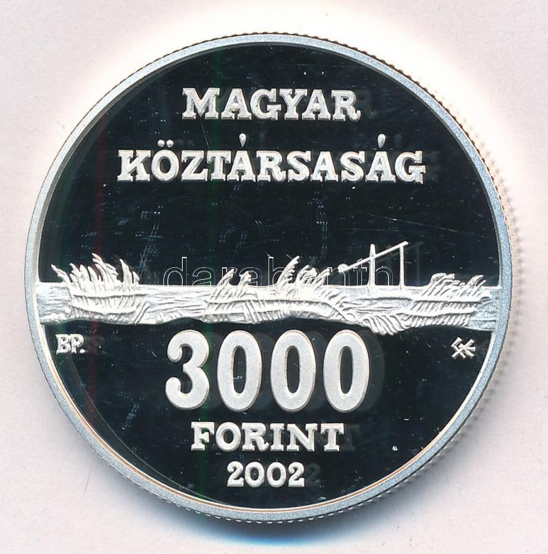 2002. 3000Ft Ag 'Hortobágyi Nemzeti Park' kapszulában T:PP kis patina Adamo EM178 - Image 2