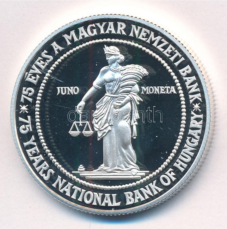 1999. 75Ft Ag '75 éves a Magyar Nemzeti Bank' kapszulában, tanúsítvánnyal T:PP Adamo EM158 - Image 2