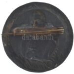 1916. 'Károly' bronz lemezjelvény rajta IV. Károly díszegyenruhás mellképével. Szign.: S.M. (40mm) T:1- - Image 2
