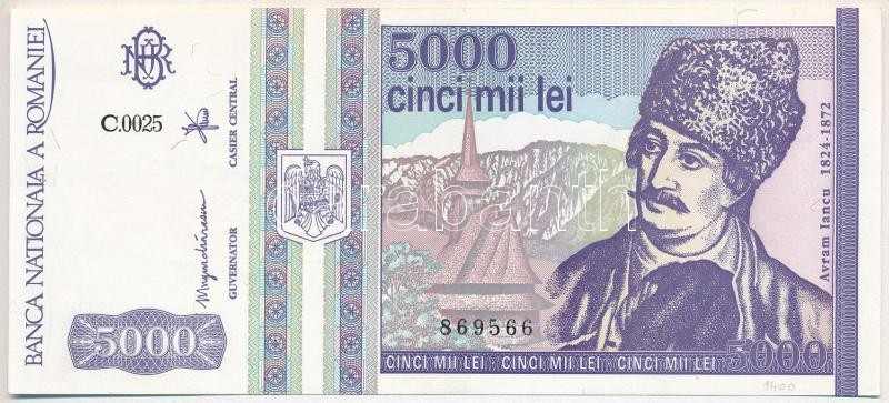 Románia 1993. 5000L 'C.0025 869566' T:II Romania 1993. 5000 Lei 'C.0025 869566' C:XF